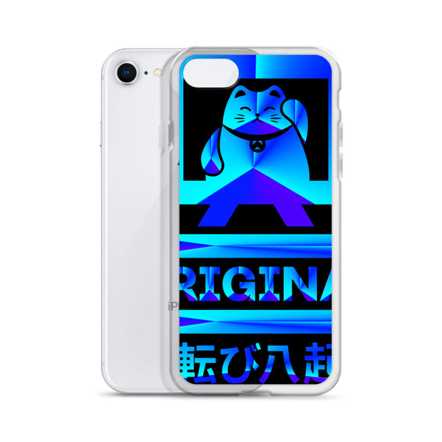Beckoning Lucky Cat Phone Case iPhone® Cobalt Blue
