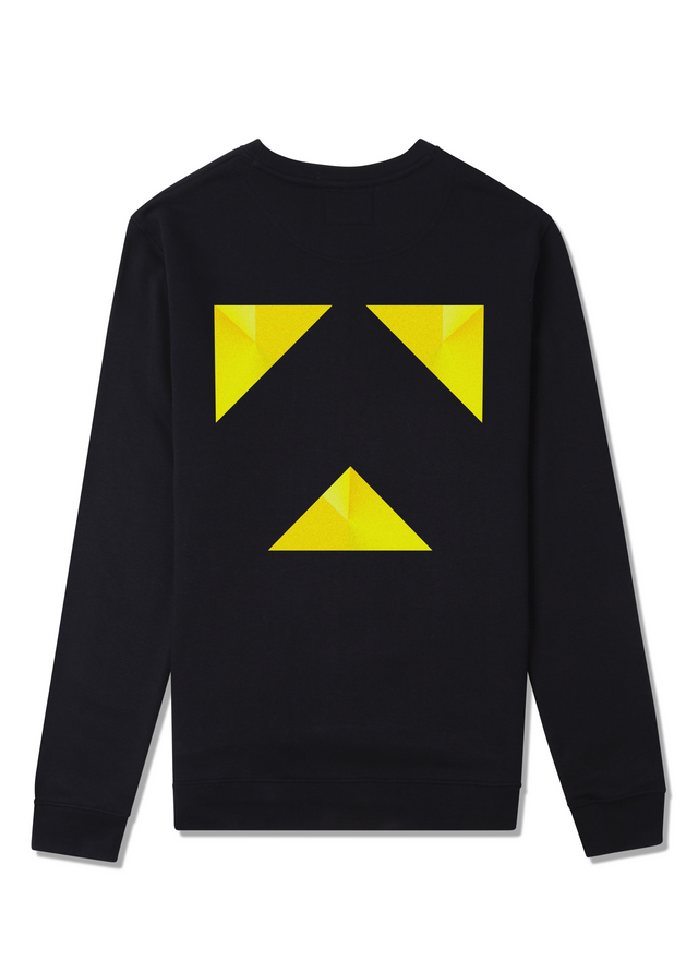 Typerium New Skool Sweatshirt (Back) Cyber Yellow