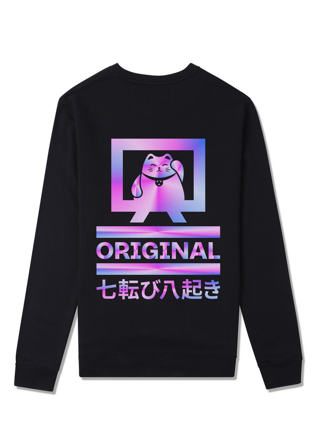Original Lucky Cat Sweatshirt (Back) Bubblegum