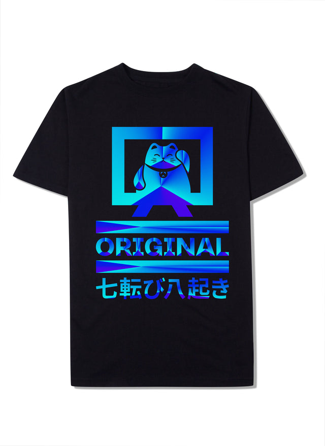 Original Lucky Cat T-Shirt (Front) Cobalt Blue